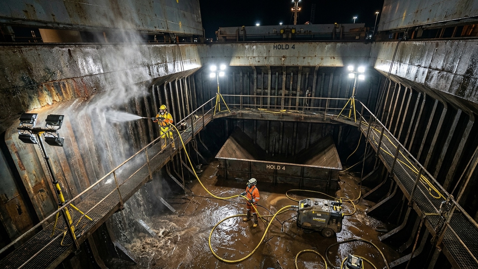 Hold Chemicals - Vessel cargo hold cleaning and high-pressure chemical washing operations