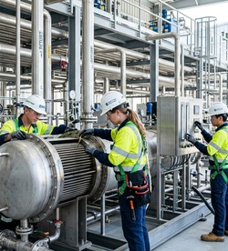 Industrial heat exchanger descaling and chemical engineering service