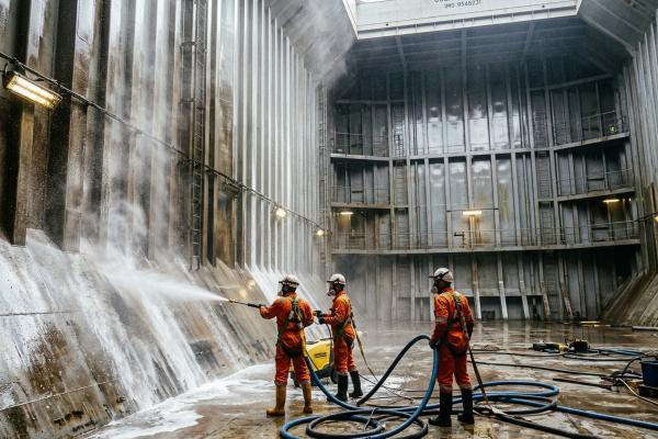 Cargo hold barrier coating and chemical cleaning application on bulk carriers